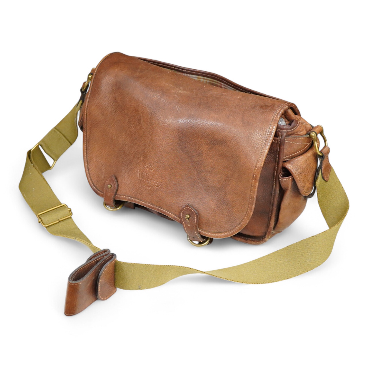 A Mulberry brown leather satchel, 40cm wide